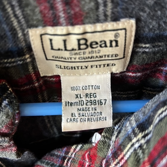 LL bean flannel XL - Picture 2 of 3